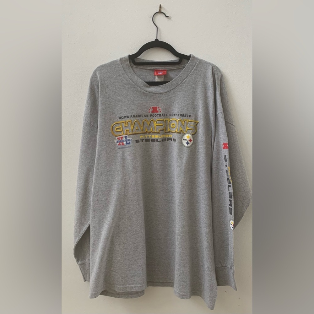 NFL Steelers Champions 2005  Gray T-shirt